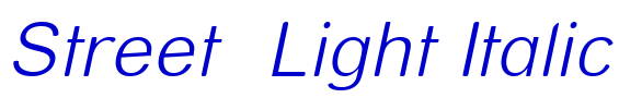 Street  Light Italic font